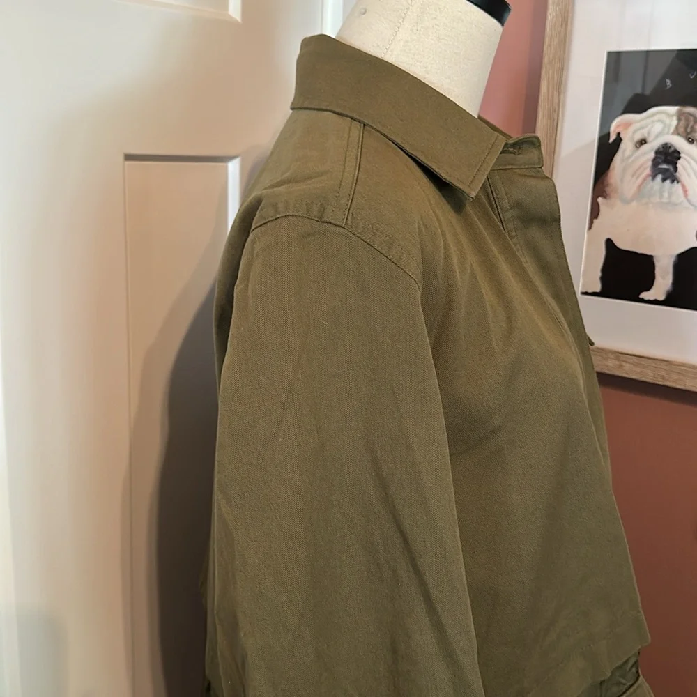 Alexander Wang women’s army Green Utility parka military 8 Relaxed jacket - Picture 9 of 15